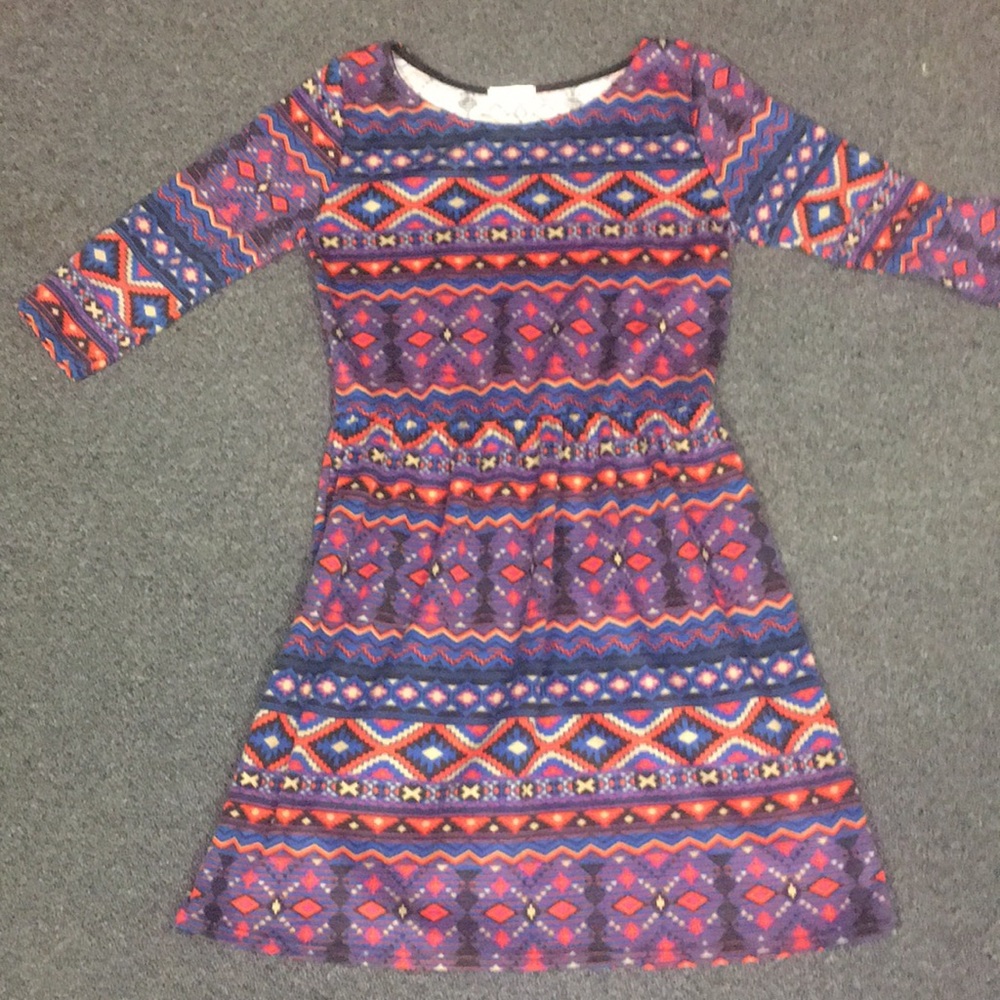 Colorful Geometric Patterned  Dress - Picture 2 of 5